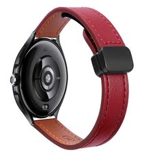 Per Xiaomi Watch 2 Pro 22mm Slim Magnetic Buckle Microfiber Leather Watch Band (Rosso Vino)