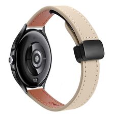 Per Xiaomi Watch 2 Pro 22mm Slim Magnetic Buckle Microfiber Leather Watch Band (crema albicocca)