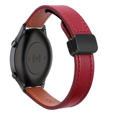 Per Xiaomi Watch S2 22mm Slim Magnetic Buckle Microfiber Leather Watch Band (Rosso Vino)