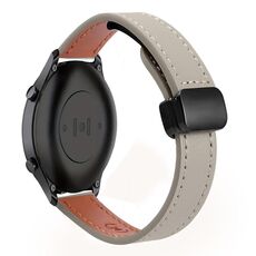 Per Xiaomi Watch S2 22mm Slim Magnetic Buckle Microfiber Leather Watch Band (Albicocca+Caramello Macchiato)
