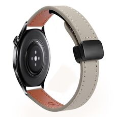 Per Xiaomi Watch S1 Pro 22mm Slim Magnetic Buckle Microfiber Leather Watch Band (Albicocca+Caramello Macchiato)