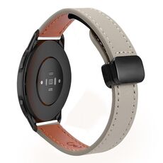 Per Xiaomi Watch Color 2 22mm Slim Magnetic Buckle Microfiber Leather Watch Band (Albicocca+Caramello Macchiato)