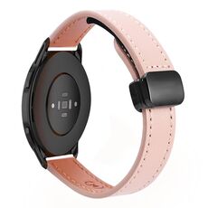 Per Xiaomi Watch Color 2 22mm Slim Magnetic Buckle Microfiber Leather Watch Band (Nero+Albicocca)