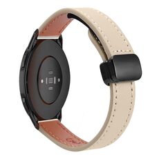 Per Xiaomi Watch Color 2 22mm Slim Magnetic Buckle Microfiber Leather Watch Band (crema albicocca)