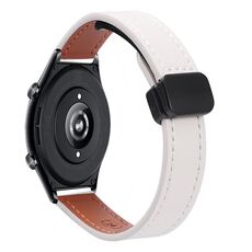 Per Honor Watch GS 4 22mm Slim Magnetic Buckle Microfibra Cinturino in Pelle per Orologio (Rosa+Albicocca)