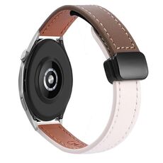 Cinturino per orologio in pelle microfibra con fibbia magnetica sottile per Honor Watch 4 Pro da 22 mm (albicocca)