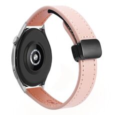 Per Honor Watch 4 Pro 22mm Slim Magnetic Buckle Microfibra Cinturino in Pelle (Nero+Albicocca)