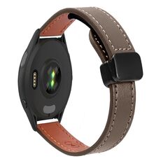 Per Honor Watch GS 3i 22mm Slim Magnetic Buckle Microfibra Cinturino in Pelle per Orologio (Caramello Macchiato)