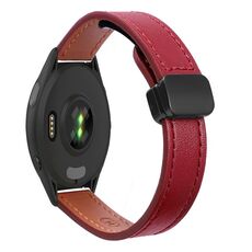 Per Honor Watch GS 3i 22mm Slim Magnetic Buckle Microfibra Cinturino in Pelle (Rosso Vino)