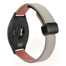 Per Honor Watch GS 3i 22mm Slim Magnetic Buckle Microfibra Cinturino in Pelle per Orologio (Albicocca+Caramello Macchiato)