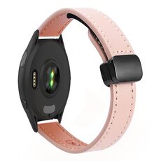 Per Honor Watch GS 3i 22mm Slim Magnetic Buckle Microfibra Cinturino in Pelle (Nero+Albicocca)