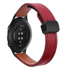 Per Honor Watch Dream 22mm Slim Magnetic Buckle Microfibra Cinturino in Pelle per Orologio (Rosso Vino)