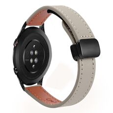 Per Honor Watch Dream 22mm Slim Magnetic Buckle Microfibra Cinturino in Pelle per Orologio (Albicocca+Caramello Macchiato)