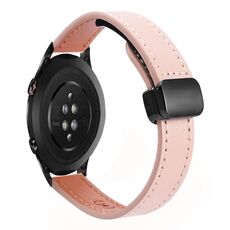Per Honor Watch Dream 22mm Slim Magnetic Buckle Microfibra Cinturino in Pelle per Orologio (Nero+Albicocca)
