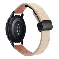 Per Honor Watch GS Pro 22mm Slim Magnetic Buckle Microfiber Leather Watch Band (crema albicocca)