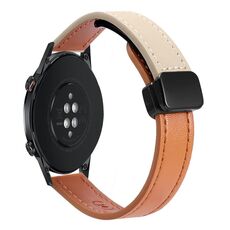 Per Honor Magic Watch 2 46mm 22mm Slim Magnetic Buckle Microfibra Cinturino in Pelle (Lavanda)