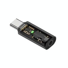 Adattatore di conversione da tipo C a spina per cuffie da 3,5 mm per decodifica audio DAC per iPhone 15 (nero)