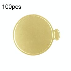 100 pezzi/set 90mm cerchio dorato piatti di carta dessert base mousse mat torta cartone pasticcini vassoio display