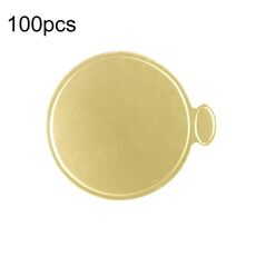100 pz/set 80mm Cerchio Dorato Piatti di Carta Dessert Bordo Base Mousse Zerbino Torta di Cartone Pasticceria Vassoio di Visualizzazione