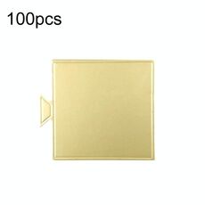 100 pezzi/set 84x90mm piatti di carta dorati quadrati base per dessert mousse mat torta cartone pasticcini vassoio espositivo