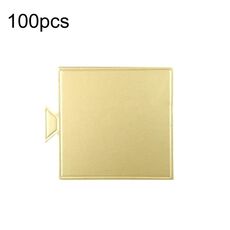 100 pz/set 70mm Quadrati di Carta Dorata Piatti Dessert Bordo Base Mousse Zerbino Torta di Cartone Pasticceria Vassoio di Visualizzazione
