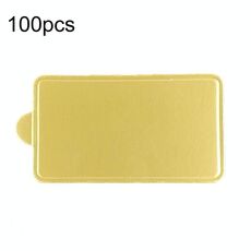 100 pezzi/set 100x52mm rettangolari piatti di carta dorati base per dessert mousse mat torta cartone pasticcini vassoio espositivo