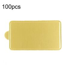 100 pezzi/set 90x50mm rettangolari piatti di carta dorati base per dessert mousse mat torta cartone pasticcini vassoio espositivo
