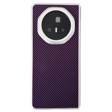 Per Honor Magic V3 Custodia pieghevole per telefono in Kevlar in pelle in fibra di carbonio (viola)