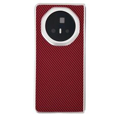 Custodia pieghevole in fibra di carbonio e pelle con grana Kevlar per telefono Honor Magic V3 (rosso)