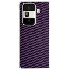 Custodia pieghevole per telefono Honor Magic VS3 in pelle di fibra di carbonio Kevlar (viola)