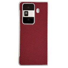 Per Honor Magic VS3 Custodia pieghevole per telefono in Kevlar in pelle in fibra di carbonio (rossa)