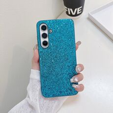 Per Samsung Galaxy S24 FE 5G Custodia per telefono in TPU antiurto con polvere glitterata (blu)