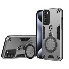 Per vivo Y100 IDN Metal Ring 360 gradi girevole PC Hybrid TPU Phone Case (grigio argento)