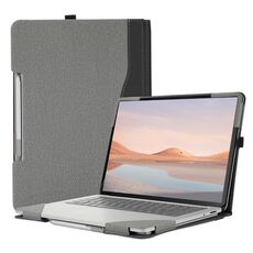 Per Microsoft Surface Laptop Studio 2 Custodia protettiva in pelle con trama in cotone per laptop (grigio chiaro)