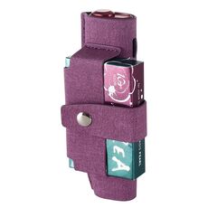 Per IQOS ILUMA i ONE sigaretta elettronica Borsa portaoggetti portatile in PU con motivo a tre stelle (viola)
