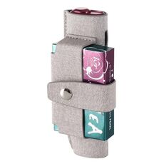 Per la sigaretta elettronica IQOS ILUMA i ONE Borsa portaoggetti portatile in PU con motivo a tre stelle (grigio)