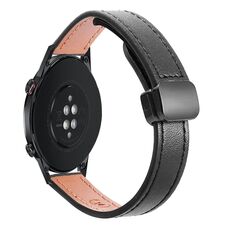 Per Honor Magic Watch 22mm Slim Magnetic Buckle Microfibra Cinturino in Pelle per Orologio (Aimaorange+Crema Albicocca)