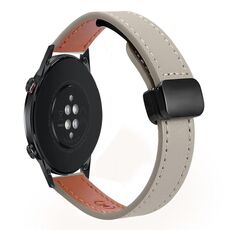 Per Honor Magic watch 22mm Slim Magnetic Buckle Microfibra Cinturino in Pelle (Albicocca+Caramello Macchiato)
