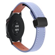 Per Honor Magic Watch 22mm Slim Magnetic Buckle Microfibra Cinturino in Pelle (Albicocca + Verde Avocado)