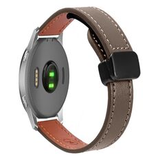 Per Garmin Forerunner 255 22mm Slim Magnetic Buckle Microfiber Leather Watch Band (Caramel Macchiato)