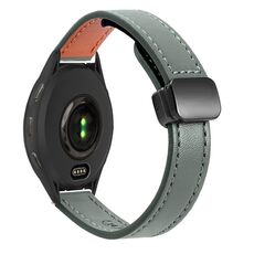 Per Garmin Venu 2 22mm Slim Magnetic Buckle Microfiber Leather Watch Band (Avocado Green)