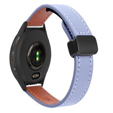 Per Garmin Venu 2 22mm Slim Magnetic Buckle Microfiber Leather Watch Band (Lavanda)