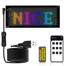 Schermo pubblicitario flessibile per auto 7x17,3 cm (16 x 32 LED) APP Bluetooth Smart Screen