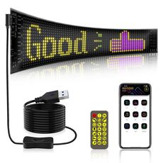 Schermo pubblicitario flessibile per auto da 9,2x37,4 cm (16 x 64 LED) APP Bluetooth Smart Screen