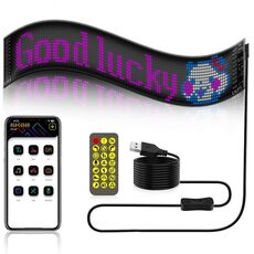 Schermo pubblicitario flessibile per auto da 12x59,5 cm (16 x 96 LED) APP Bluetooth Smart Screen