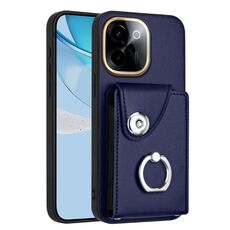Per vivo Y200 Organ Card Bag Ring Holder Custodia per telefono (blu)