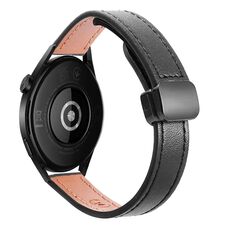 Per Huawei Watch GT 3 42mm Slim Fibbia Magnetica 20mm Cinturino in Microfibra in Pelle (Nero)