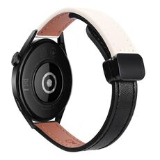 Per Huawei Watch GT 3 42mm Slim Fibbia Magnetica 20mm Cinturino in Microfibra in Pelle (Nero+Albicocca)