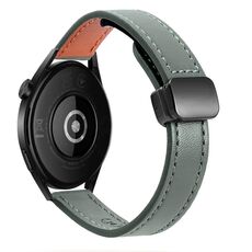 Per Huawei Watch GT 3 42 mm fibbia magnetica sottile cinturino in pelle microfibra da 20 mm (verde avocado)