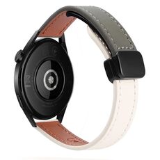 Per Huawei Watch GT 3 42mm Slim Fibbia Magnetica 20mm Cinturino in Microfibra in Pelle (Albicocca+Verde Avocado)